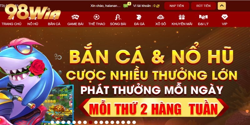 98win là thương hiệu giải trí uy tín với những dịch vụ chất lượng
