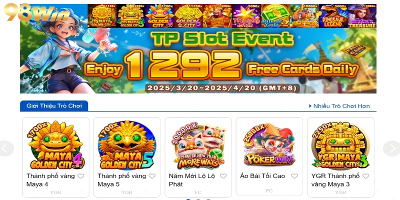 Bắn cá 98win đang trở thành lựa chọn giải trí trực tuyến phổ biến nhất